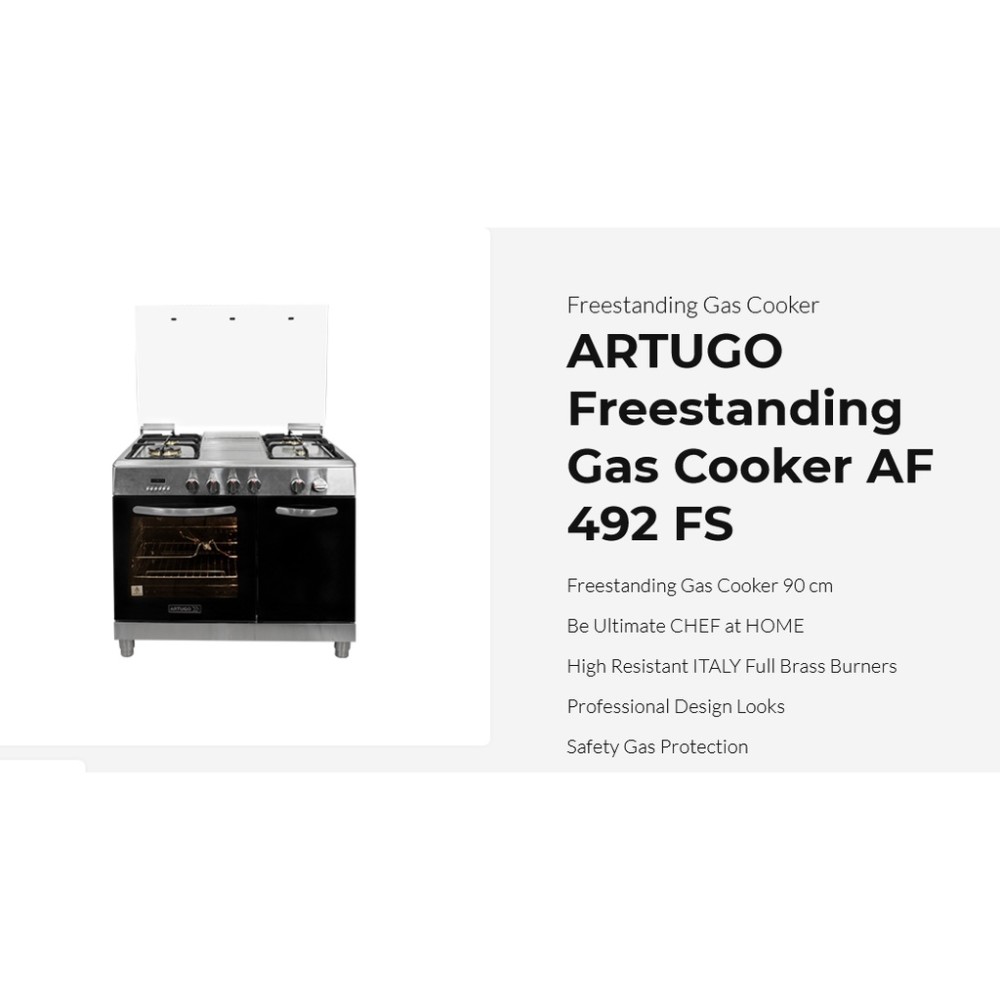 ARTUGO AF492FS FREESTANDING GAS COOKER UFO Elektronika Toko